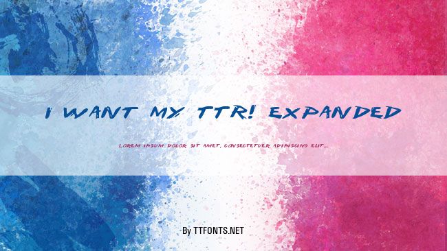 I Want My TTR! Expanded example