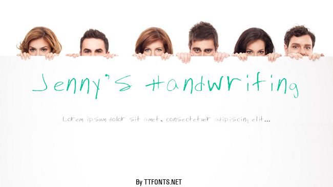Jenny's Handwriting example
