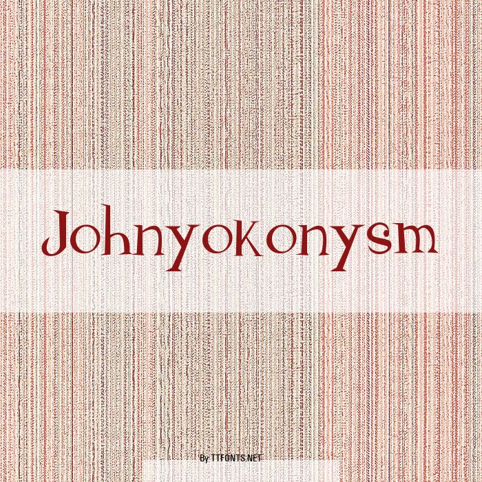 Johnyokonysm example