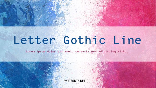 Letter Gothic Line example