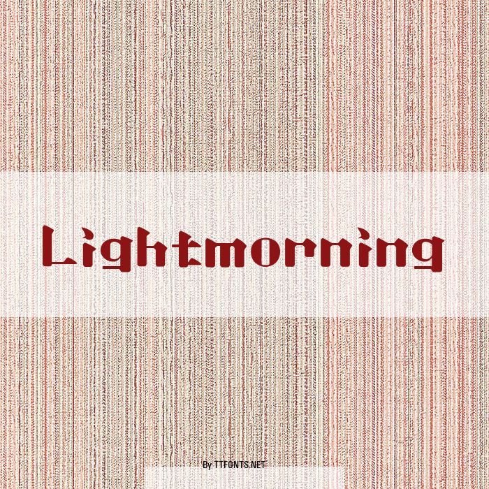 Lightmorning example
