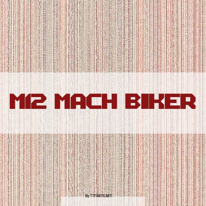 M12_MACH BIKER example
