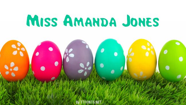 Miss Amanda Jones example