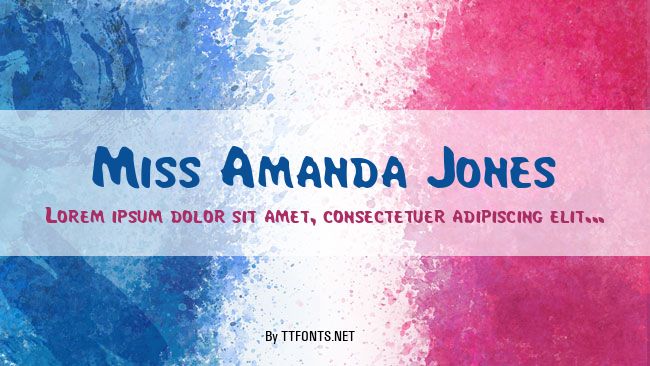 Miss Amanda Jones example