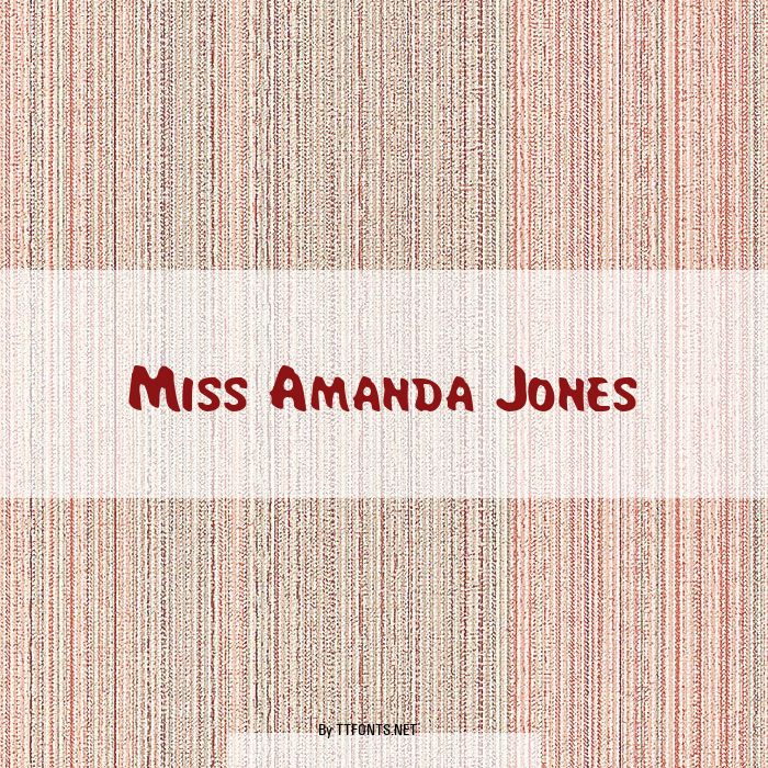 Miss Amanda Jones example