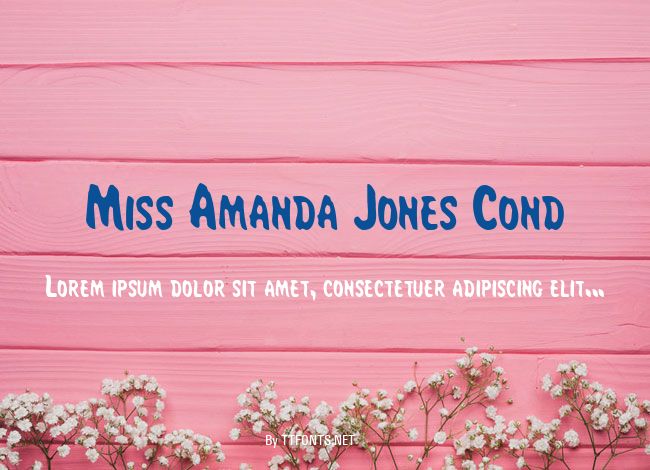 Miss Amanda Jones Cond example