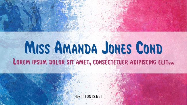 Miss Amanda Jones Cond example