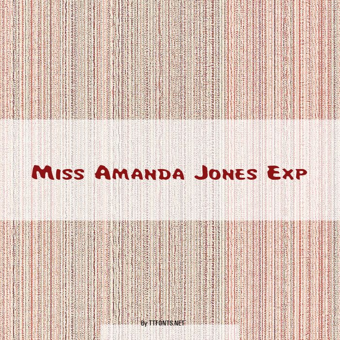 Miss Amanda Jones Exp example