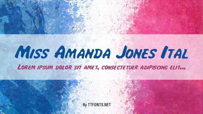 Miss Amanda Jones Ital example