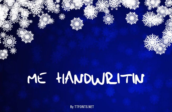 me handwritin example