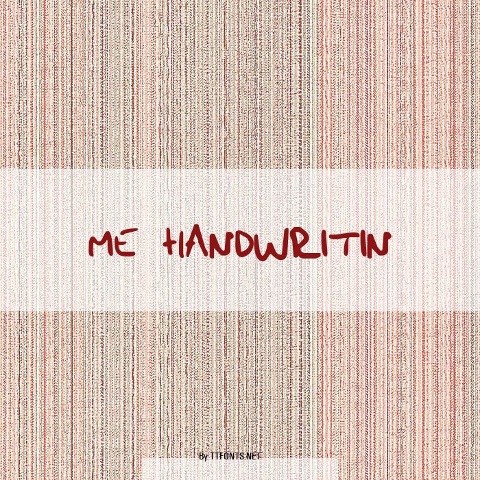 me handwritin example