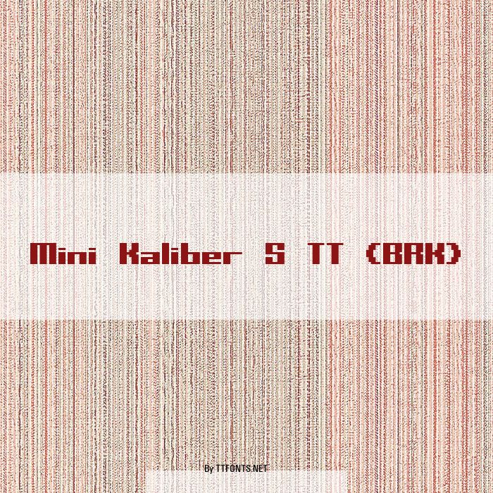 Mini Kaliber S TT (BRK) example