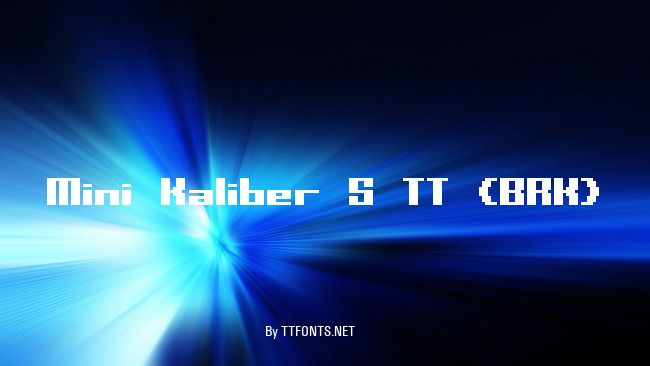 Mini Kaliber S TT (BRK) example