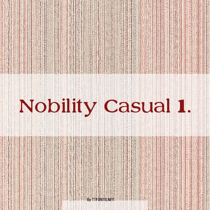 Nobility Casual 1. example