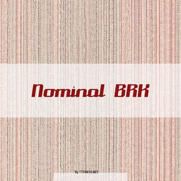 Nominal BRK example