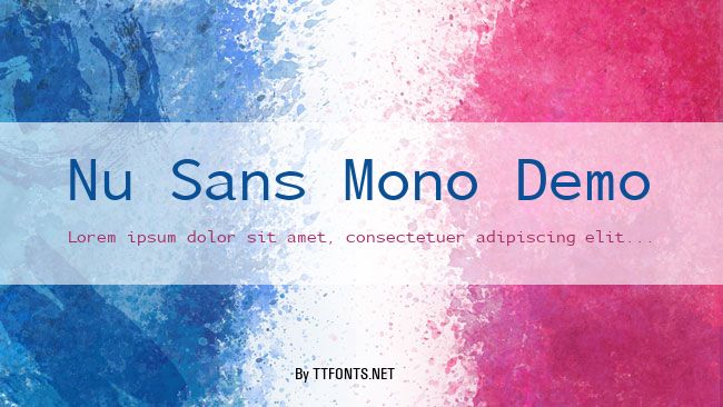 Nu Sans Mono Demo example