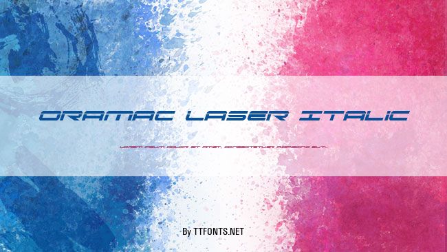 Oramac Laser Italic example