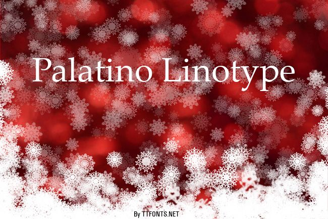 Palatino Linotype example