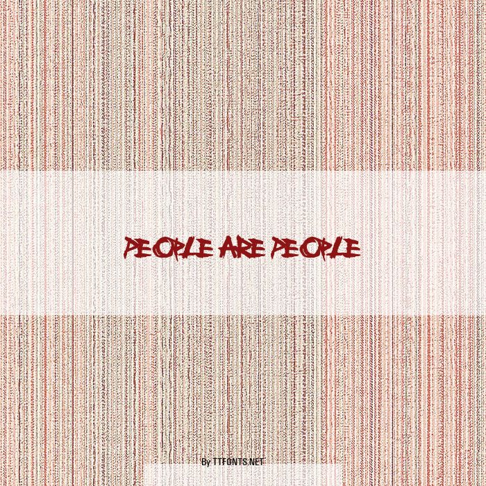 People Are People example
