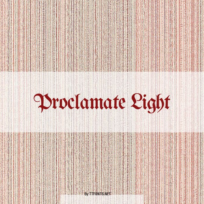 Proclamate Light example