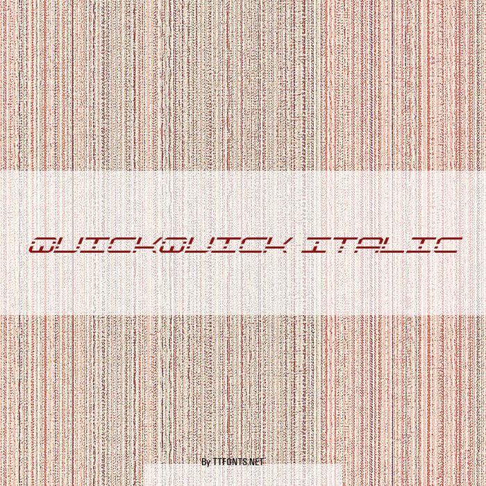 QuickQuick Italic example