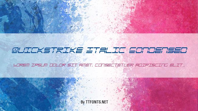 QuickStrike Italic Condensed example