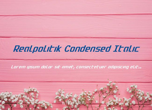 Realpolitik Condensed Italic example
