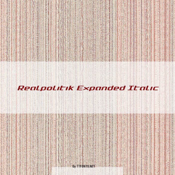Realpolitik Expanded Italic example