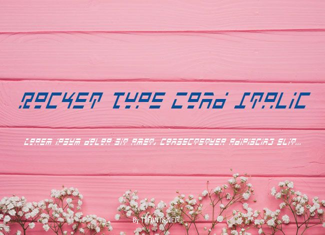 Rocket Type Cond Italic example