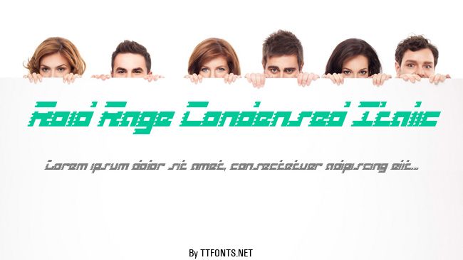 Roid Rage Condensed Italic example