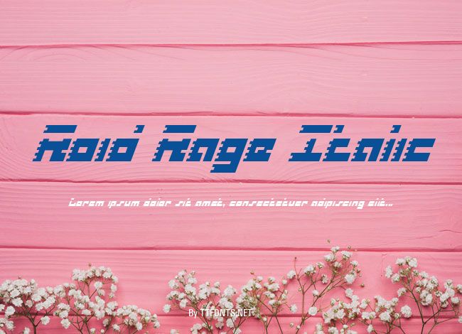 Roid Rage Italic example