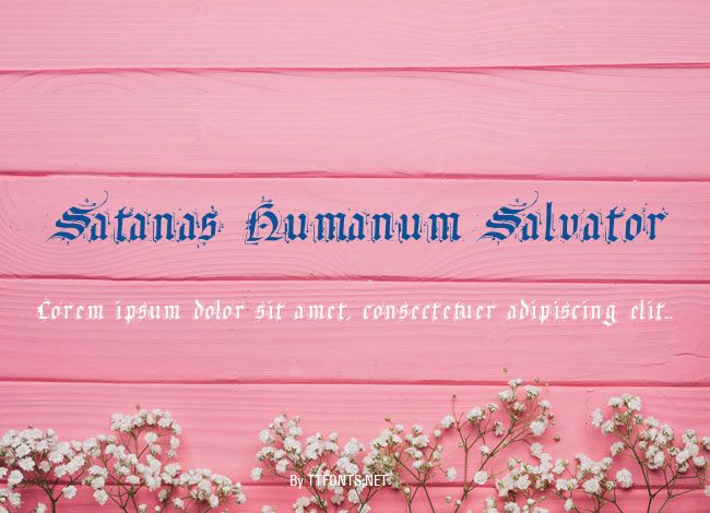Satanas Humanum Salvator example