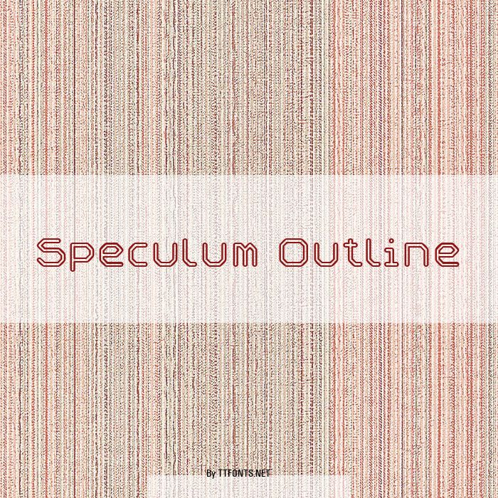 Speculum Outline example