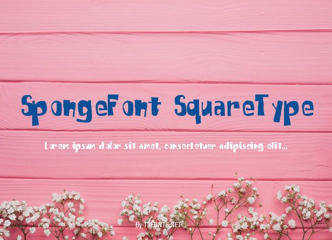 SpongeFont SquareType example