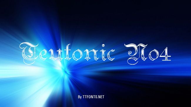Teutonic No4 example