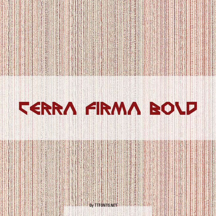 Terra Firma Bold example