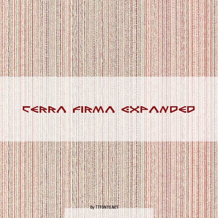 Terra Firma Expanded example