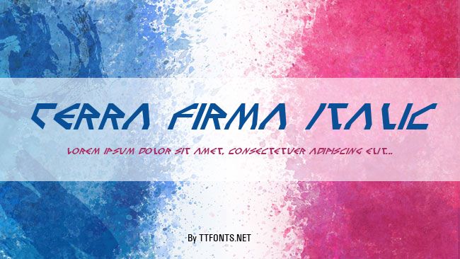 Terra Firma Italic example