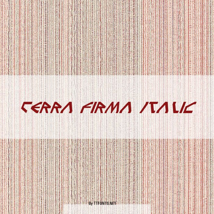 Terra Firma Italic example