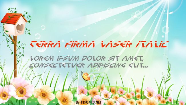 Terra Firma Laser Italic example