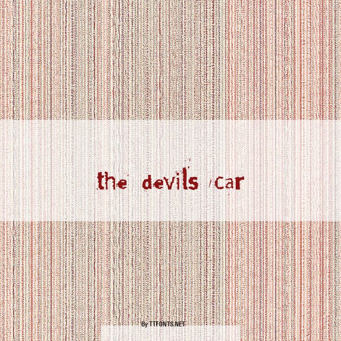 the devils car example