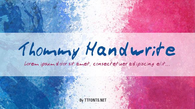 Thommy Handwrite example