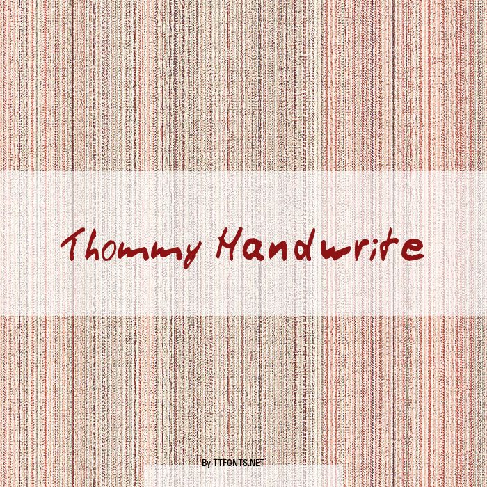 Thommy Handwrite example