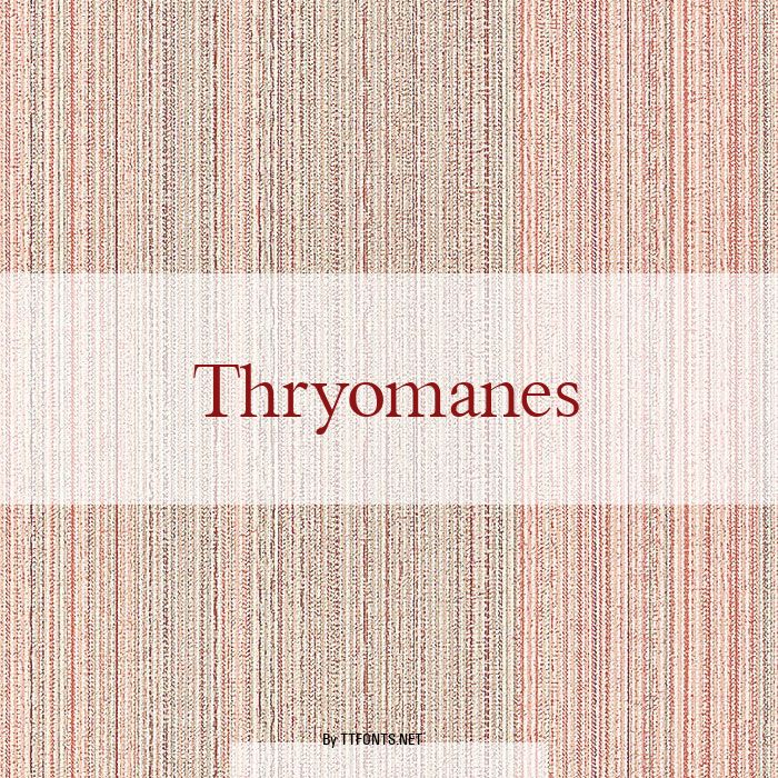 Thryomanes example