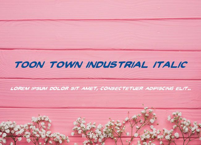 Toon Town Industrial Italic example