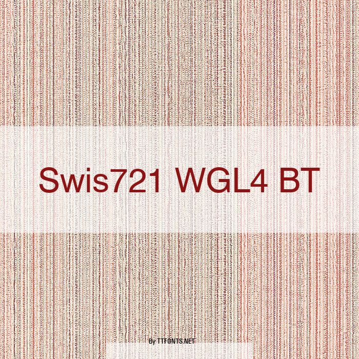 Swis721 WGL4 BT example