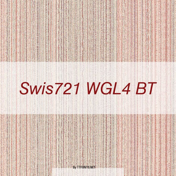 Swis721 WGL4 BT example