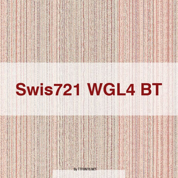Swis721 WGL4 BT example