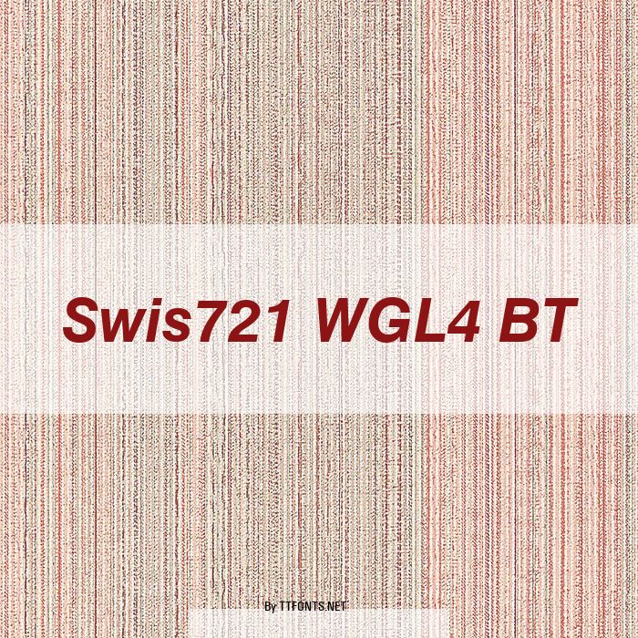 Swis721 WGL4 BT example