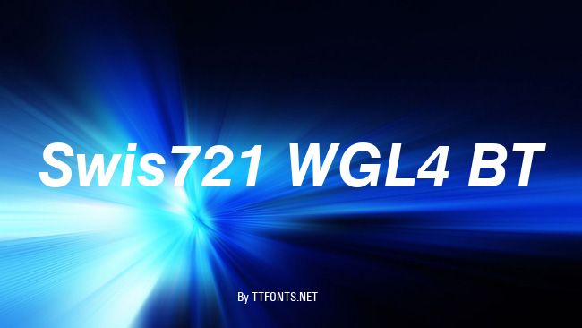 Swis721 WGL4 BT example